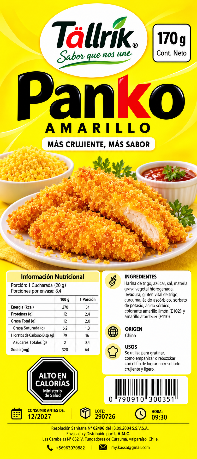 Etiqueta de Panko Tallrik